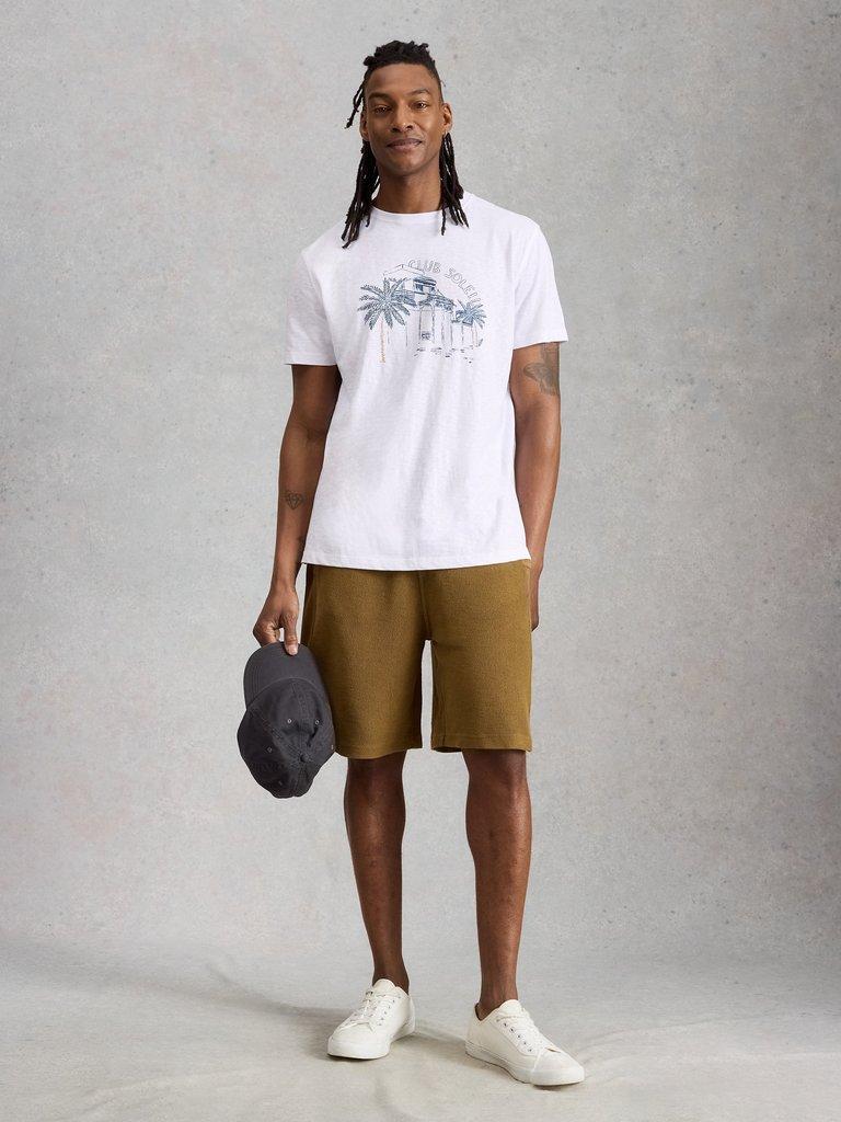 Abersoch Scenic Graphic Tee in WHITE PR - MODEL FRONT