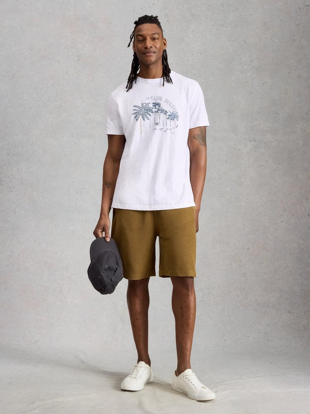 Abersoch Scenic Graphic Tee in WHITE PR - MODEL FRONT