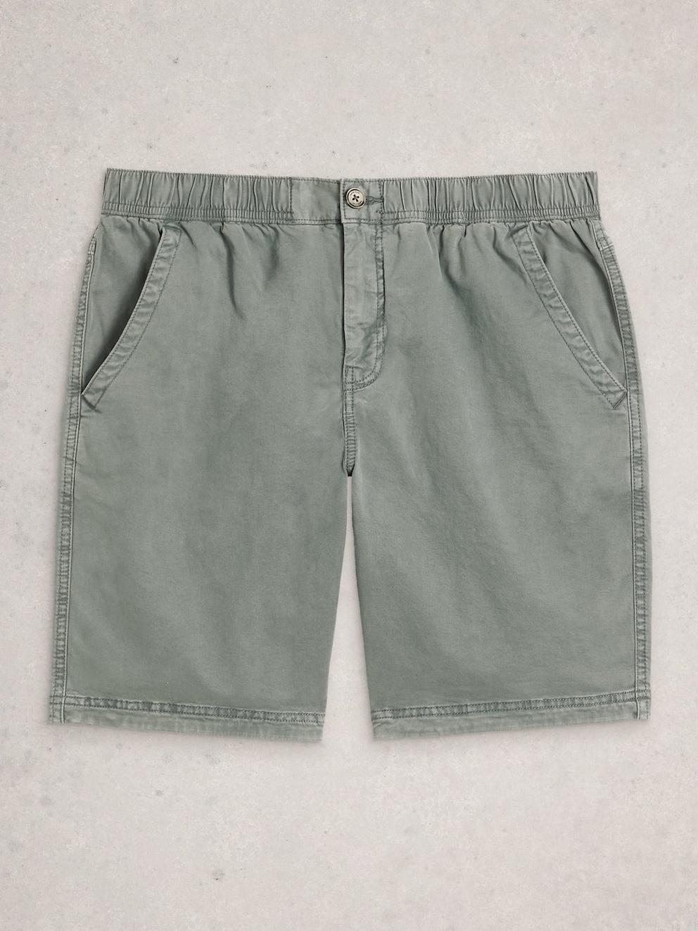 Sutton Drawstring Shorts in LGT GREEN - FLAT FRONT