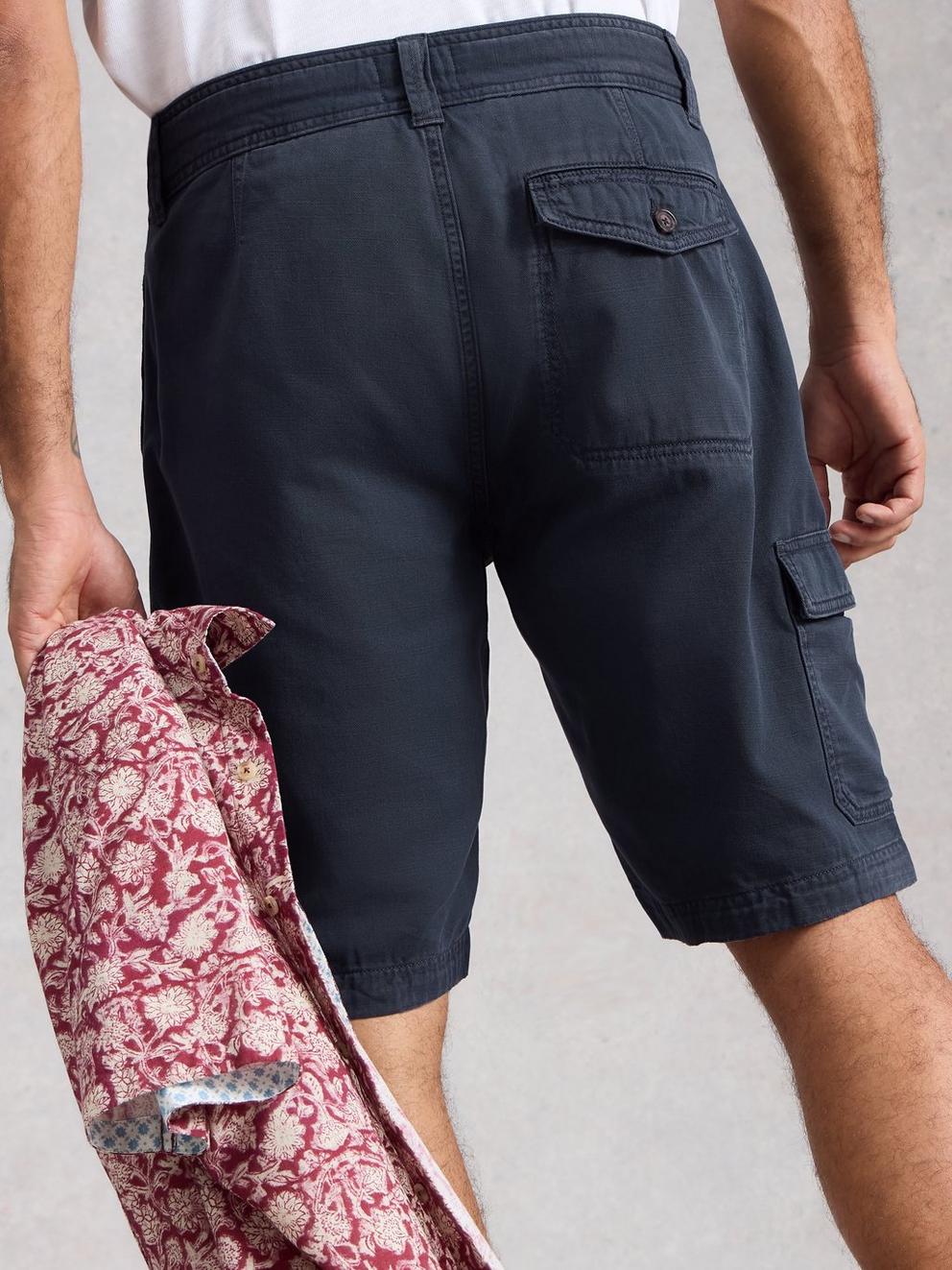 Kemble Cargo Short in DARK NAVY - MODEL BACK