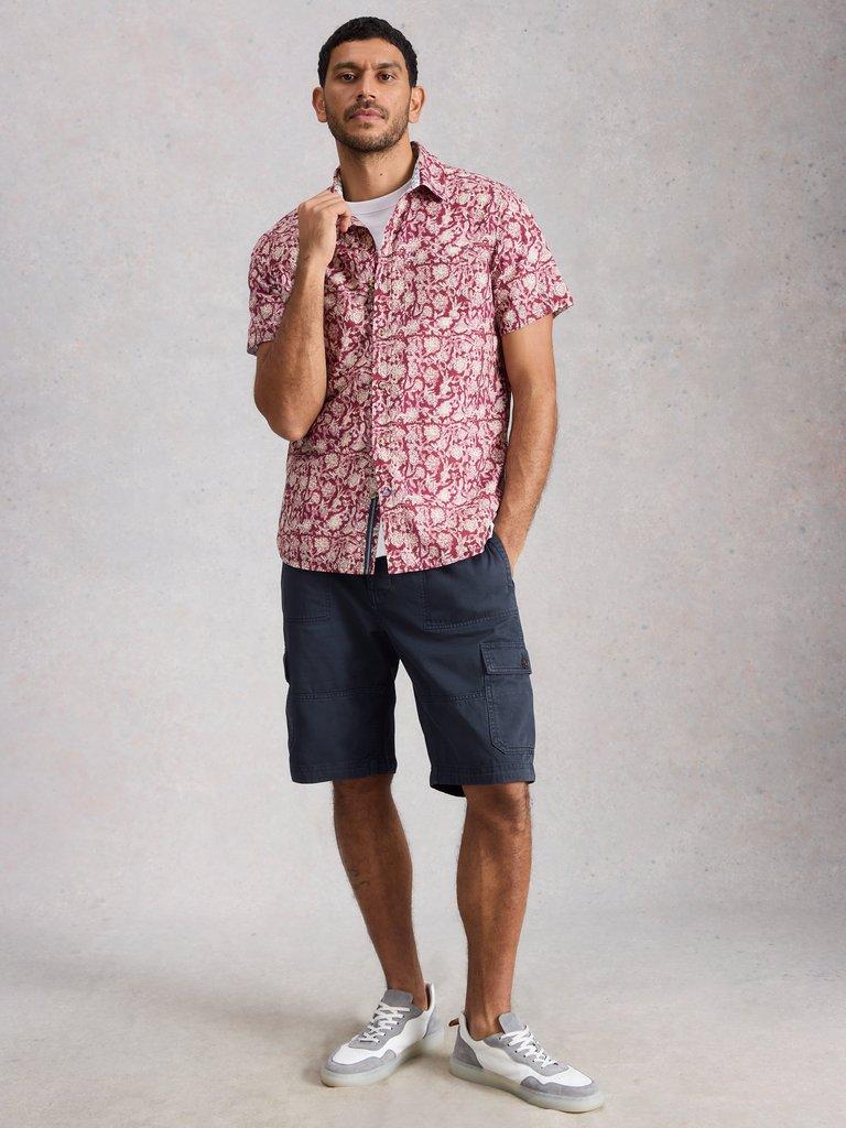 Kemble Cargo Short in DARK NAVY - MODEL FRONT