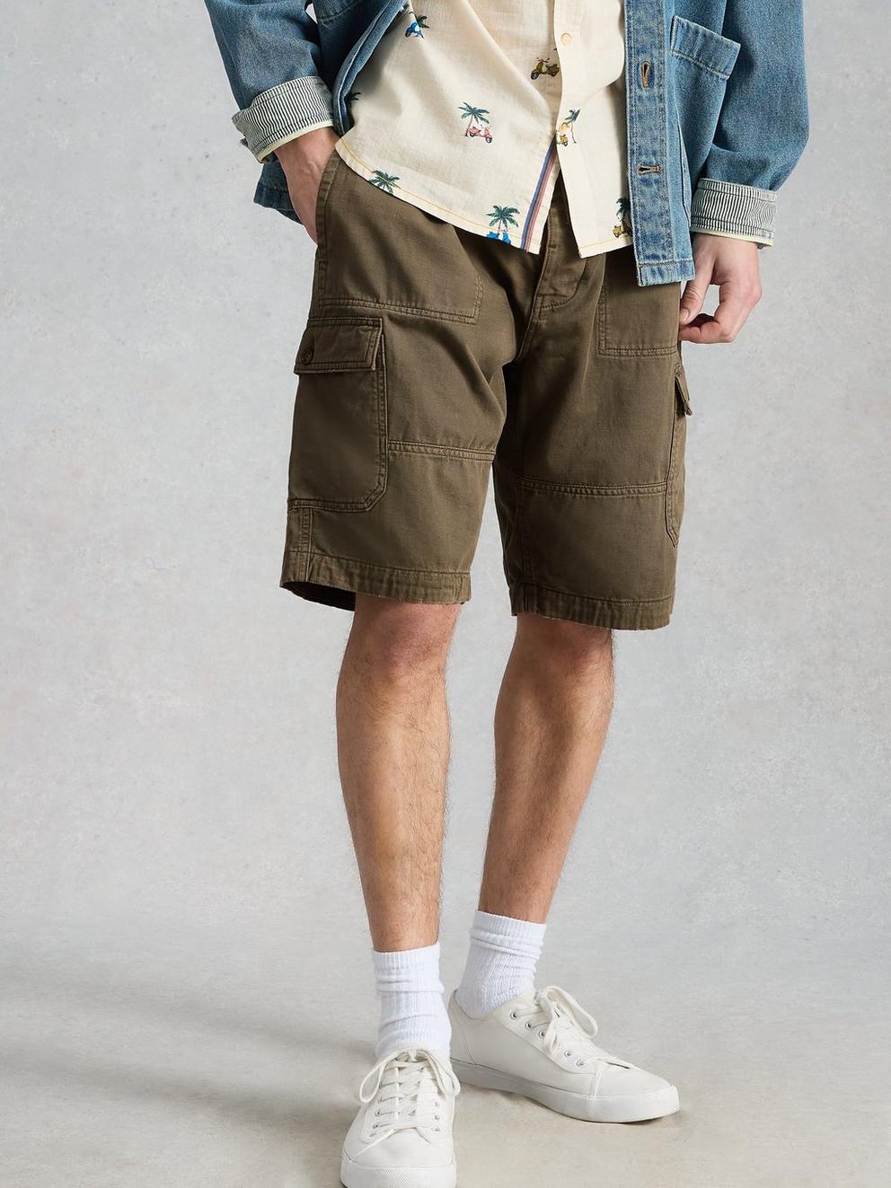 Kemble Cargo Short in KHAKI GRN - LIFESTYLE
