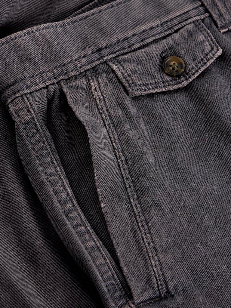 Chapman Casual Short in WASHED BLK - FLAT DETAIL