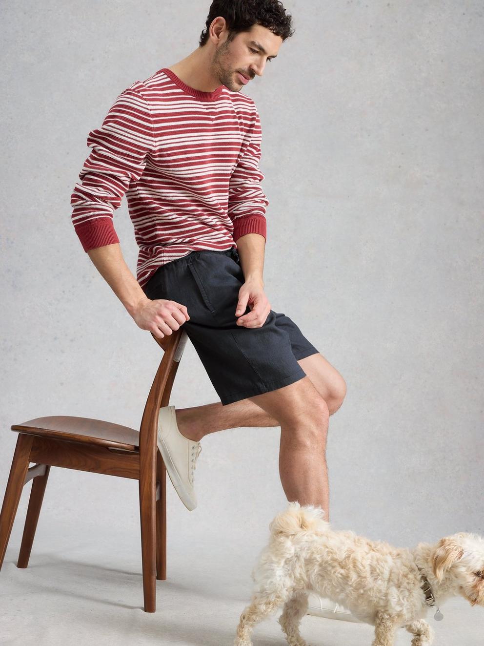 Lewes Linen Short in DARK NAVY - LIFESTYLE