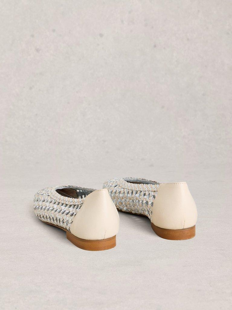 Woven Winnie Ballerina in PALE IVORY - FLAT BACK