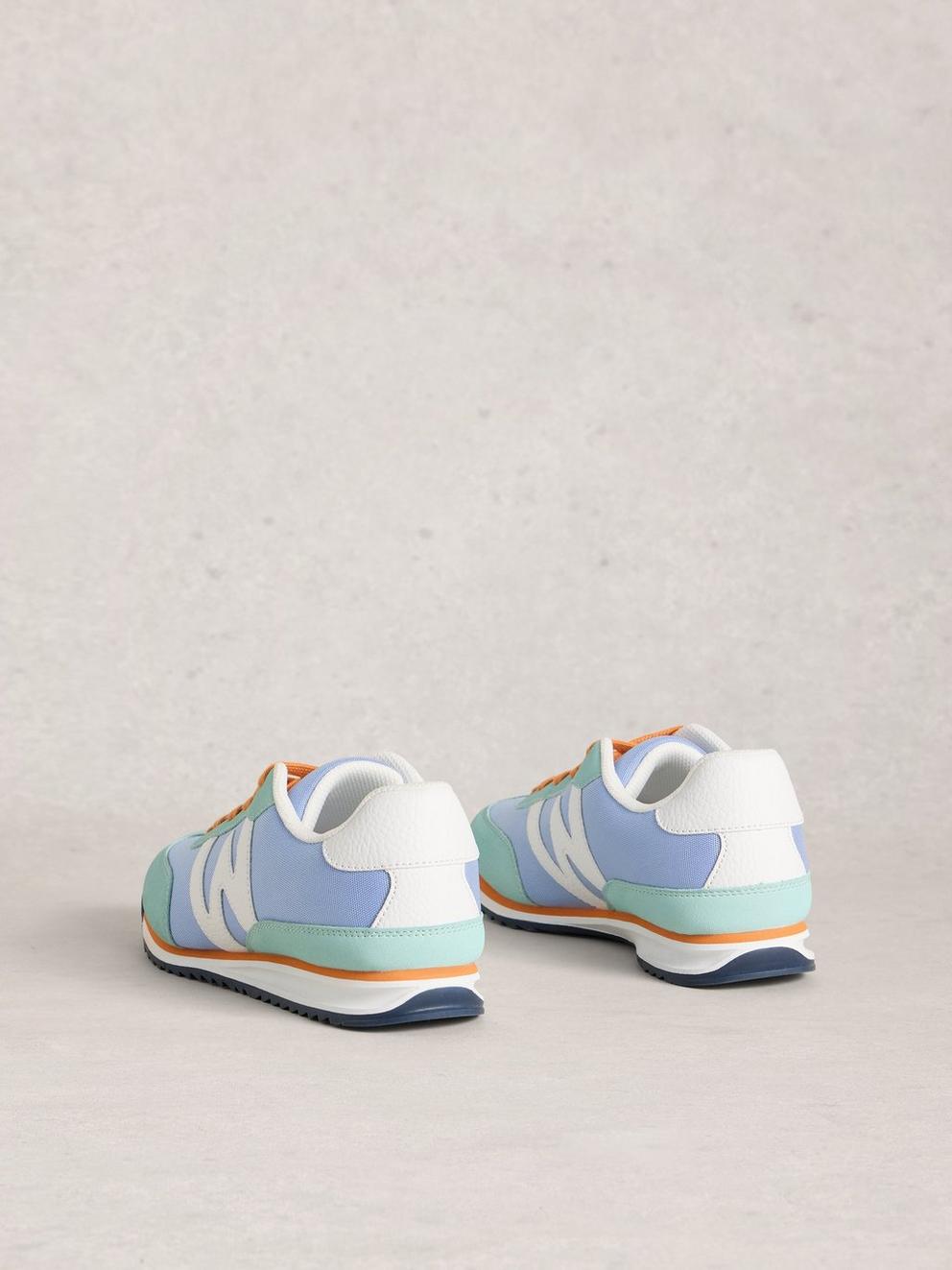 Lucy Trainers in BLUE MLT - FLAT BACK