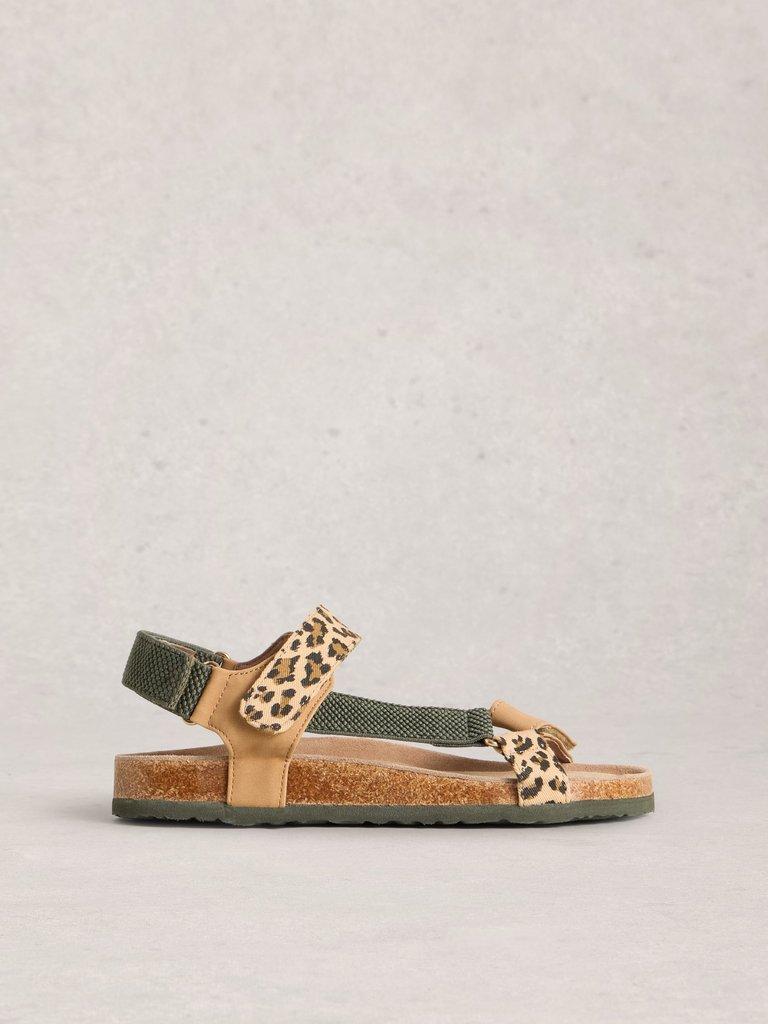 Trek Patterned Strap Footbed Sandal in BROWN MLT - LIFESTYLE