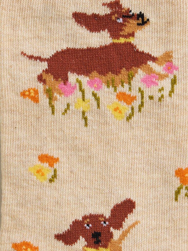 Running Sausage Ankle Sock in NAT MLT - FLAT DETAIL