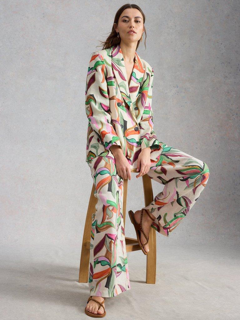 Sasha Linen Blazer in NAT PR - LIFESTYLE