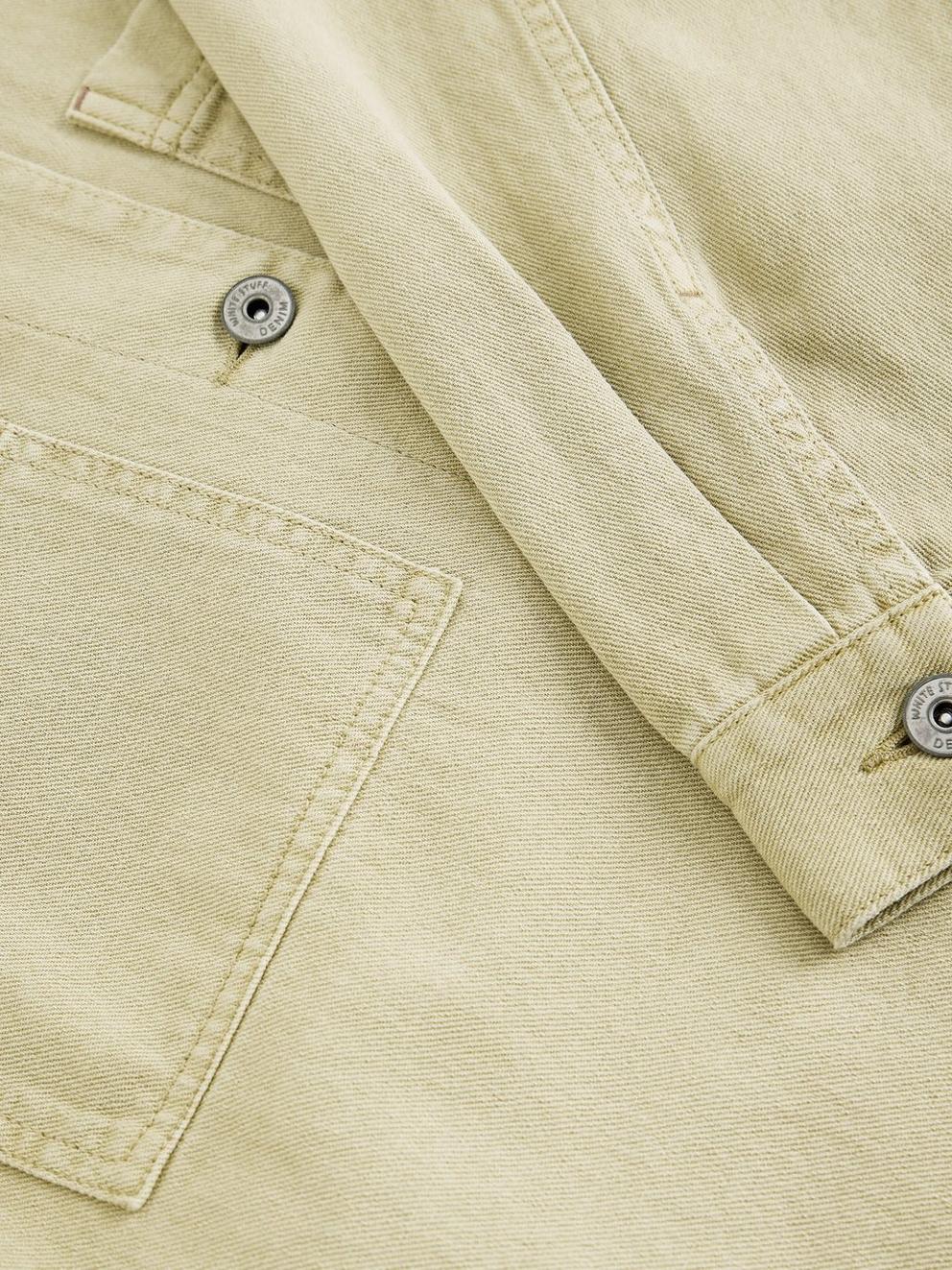 Molly Shacket in LGT GREEN - FLAT DETAIL