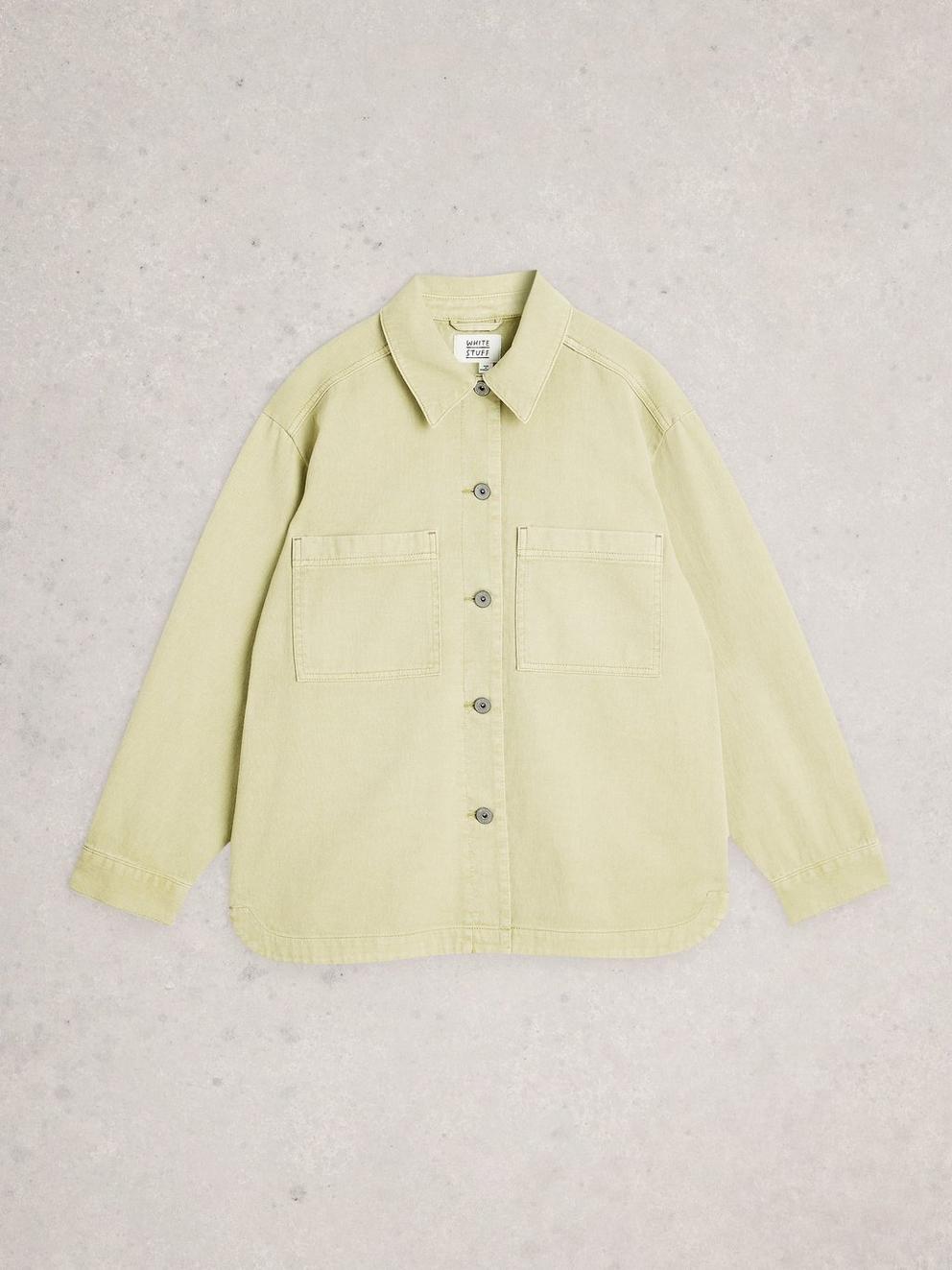Molly Shacket in LGT GREEN - FLAT FRONT