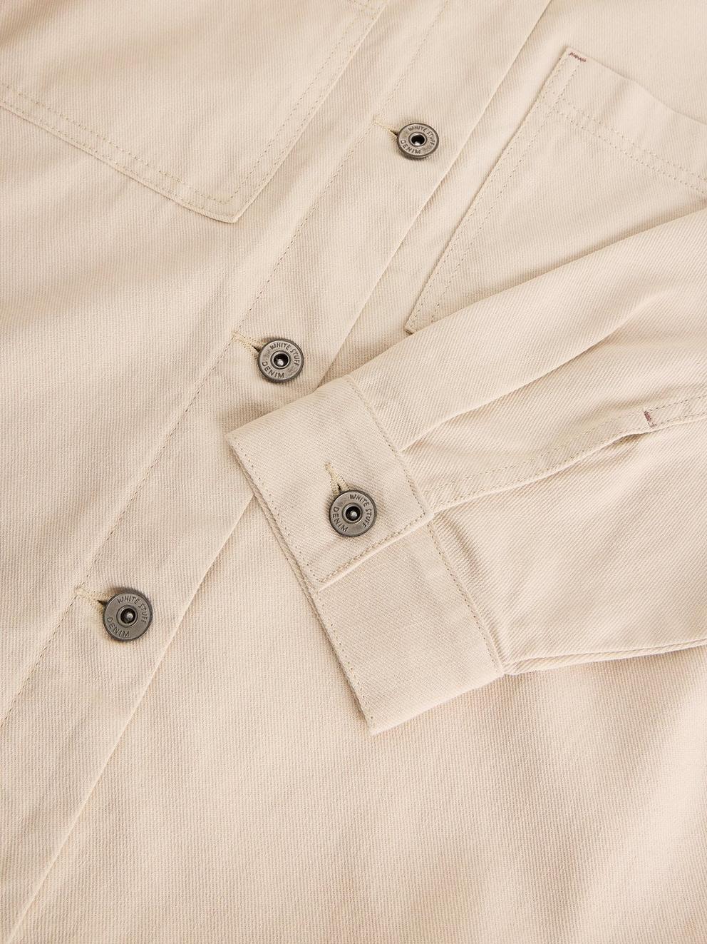 Molly Shacket in NAT WHITE - FLAT DETAIL