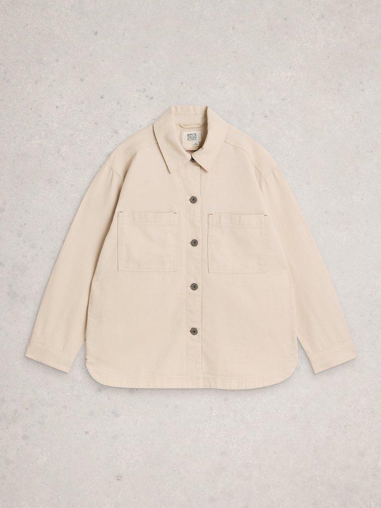 Molly Shacket in NAT WHITE - FLAT FRONT