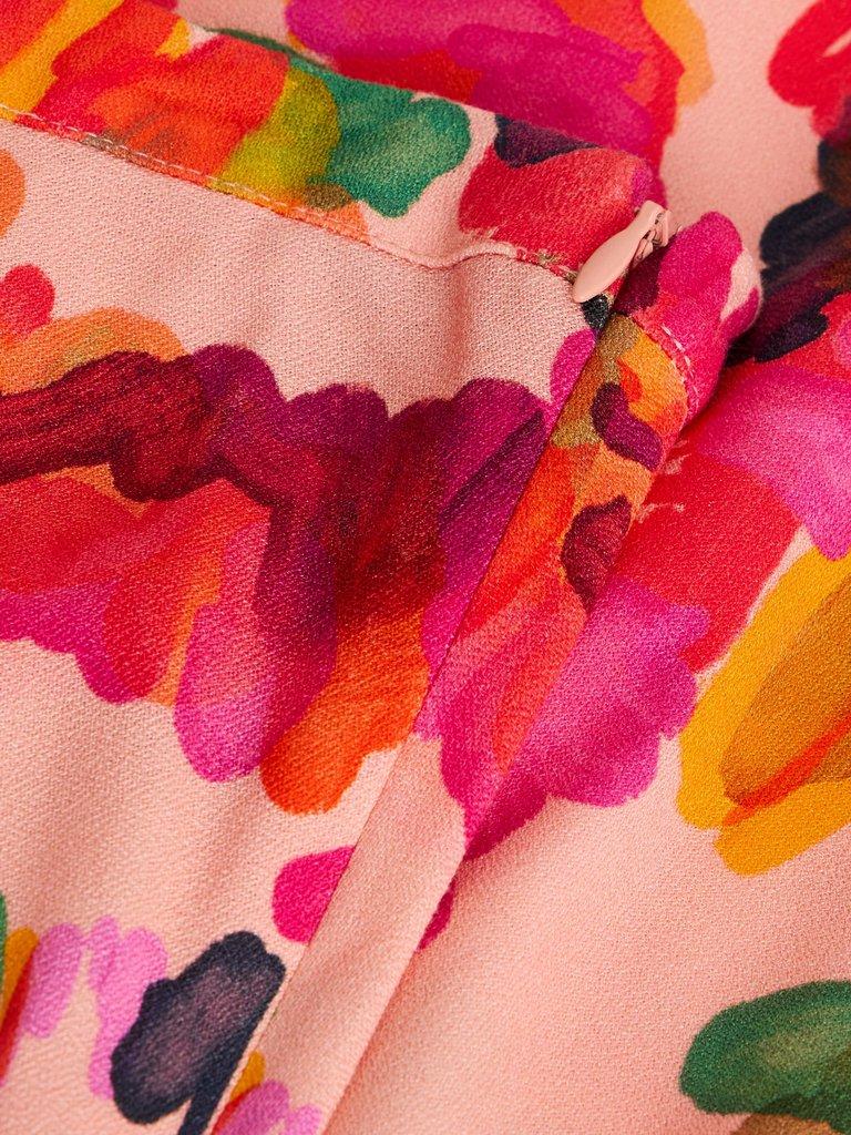 Hope Bias Cut Printed Maxi Skirt in PINK PR - FLAT DETAIL