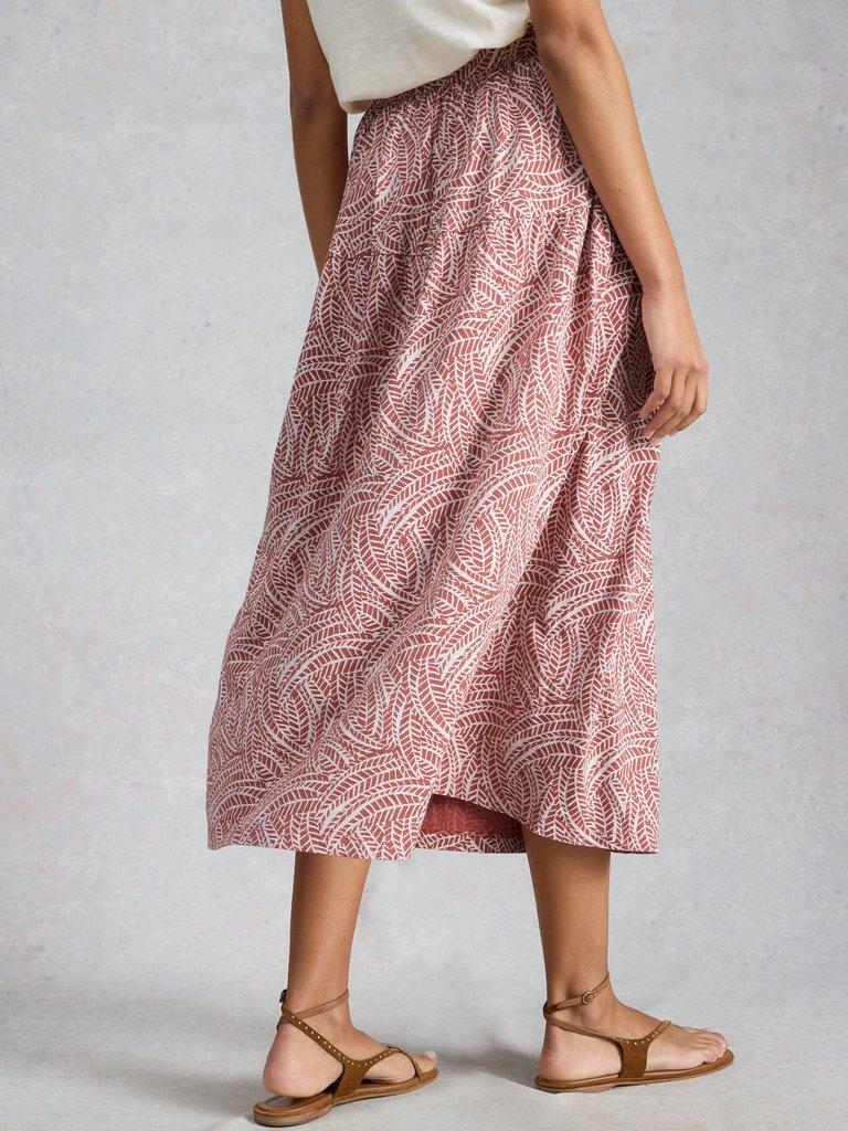Dana Jersey Maxi Skirt in PINK PR - MODEL BACK