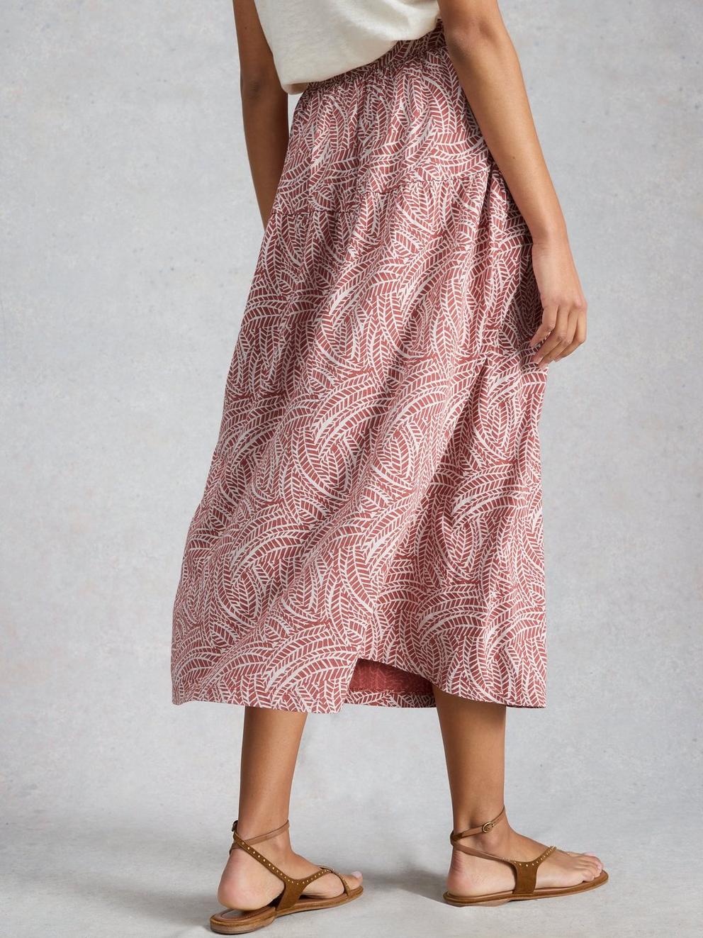 Dana Jersey Maxi Skirt in PINK PR - MODEL BACK