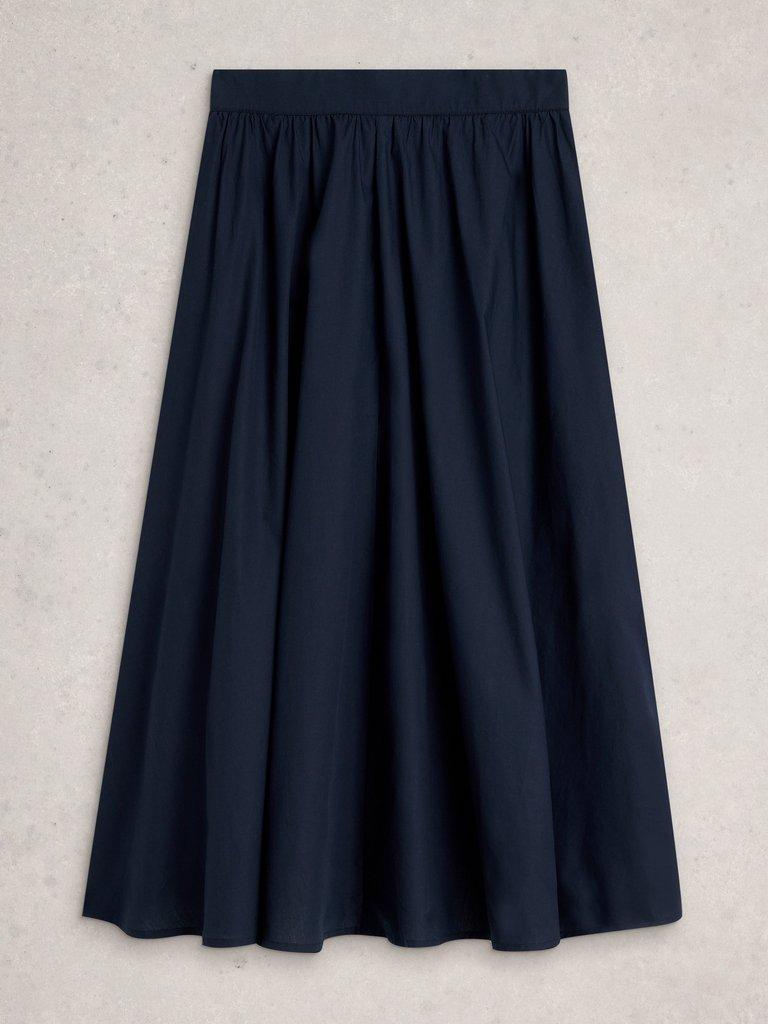 Abigail Midi Skirt Print in DARK NAVY - FLAT FRONT