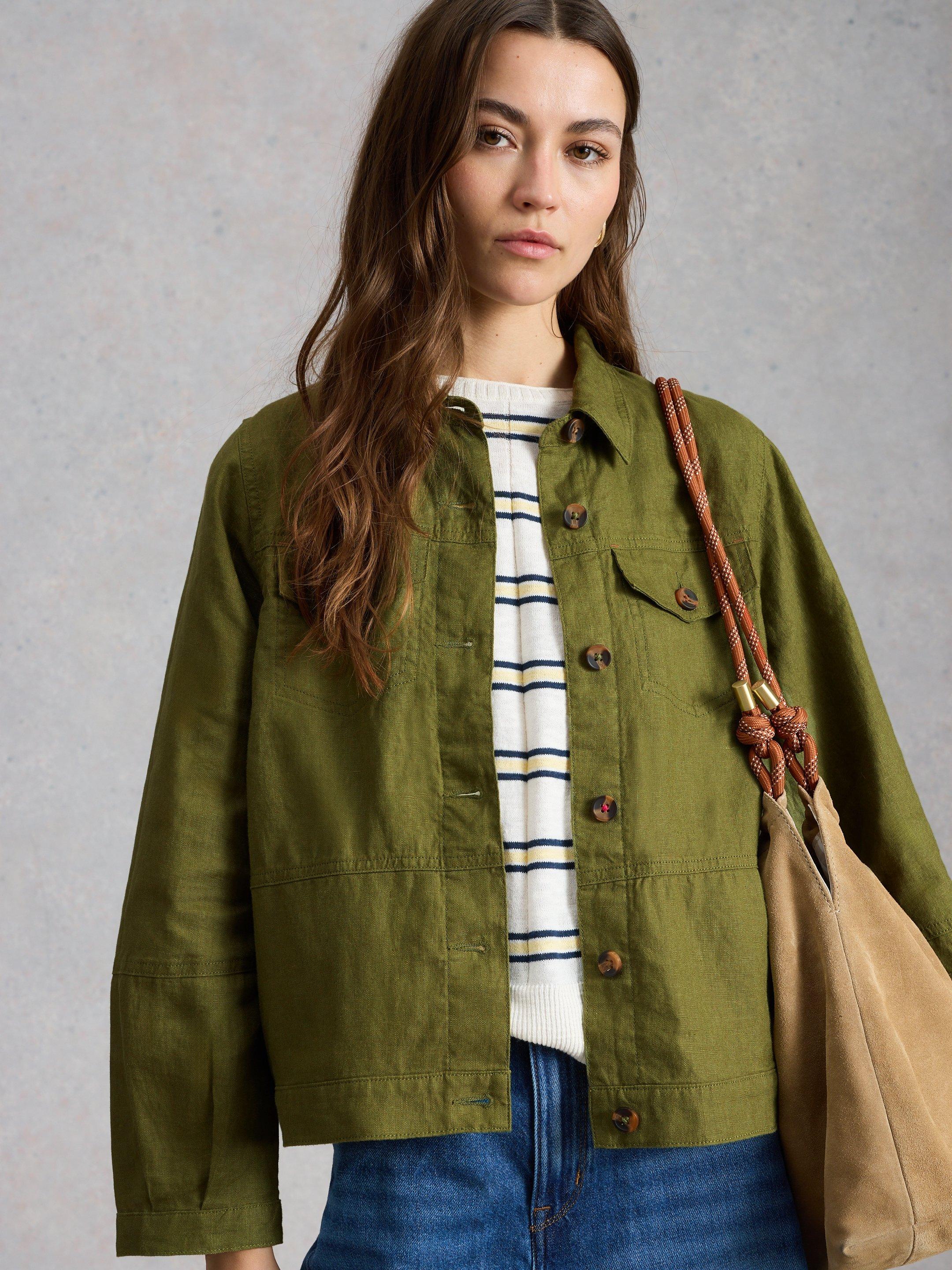 Camille Linen Collared Jacket