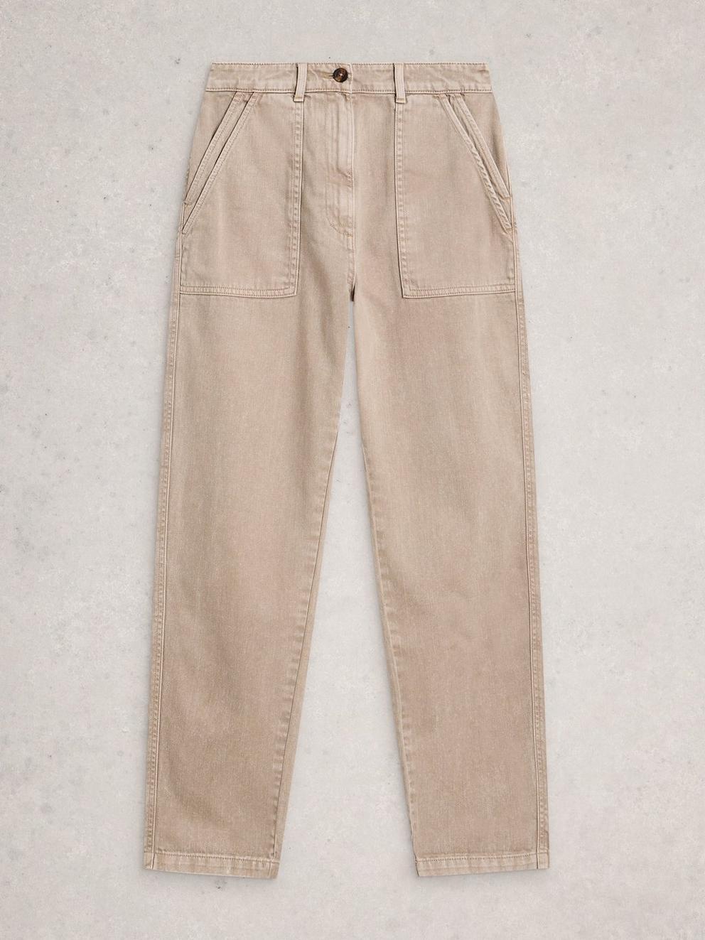 Twister Jean in LGT NAT - FLAT FRONT