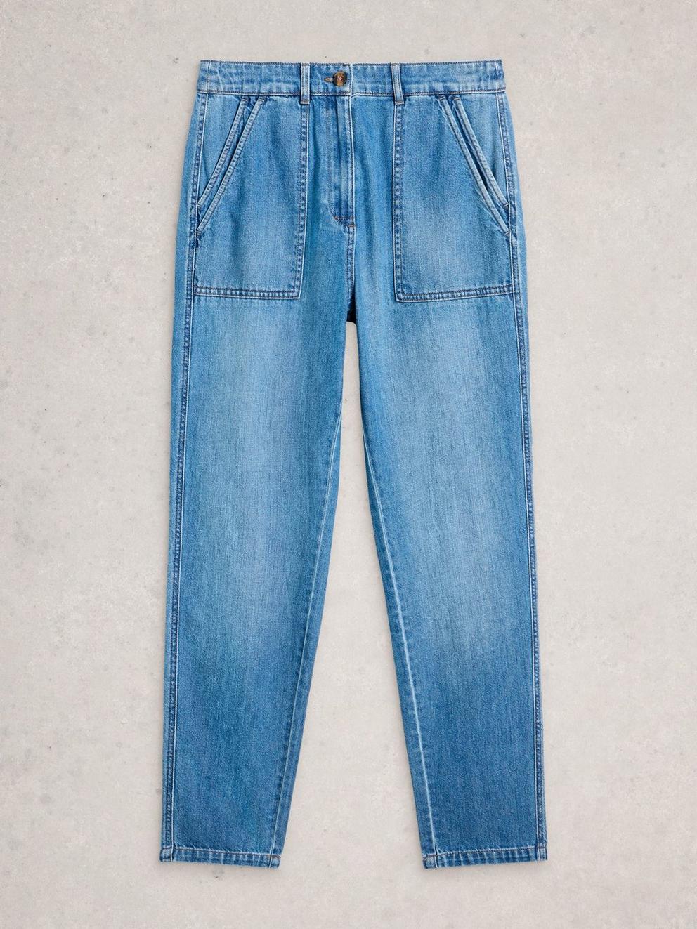 Twister Jean in MID DENIM - FLAT FRONT