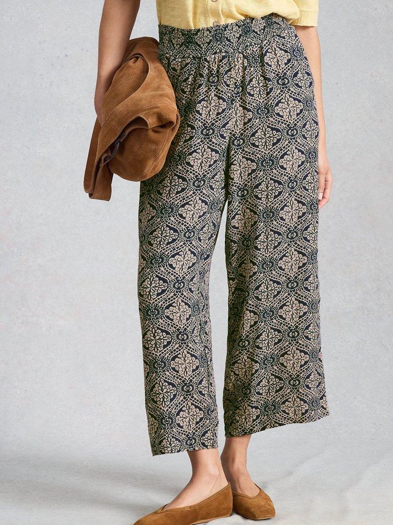 Shelly Crinkle Culotte in NAVY PR - LIFESTYLE
