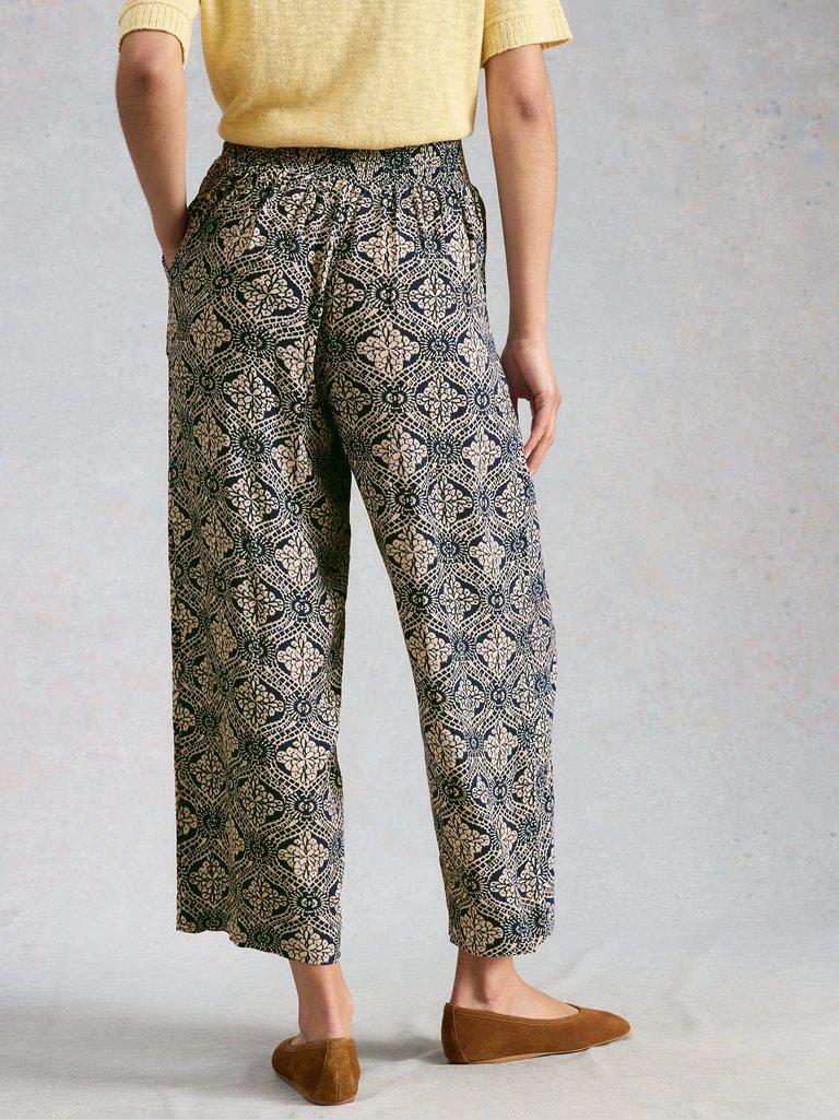 Shelly Crinkle Culotte in NAVY PR - MODEL BACK