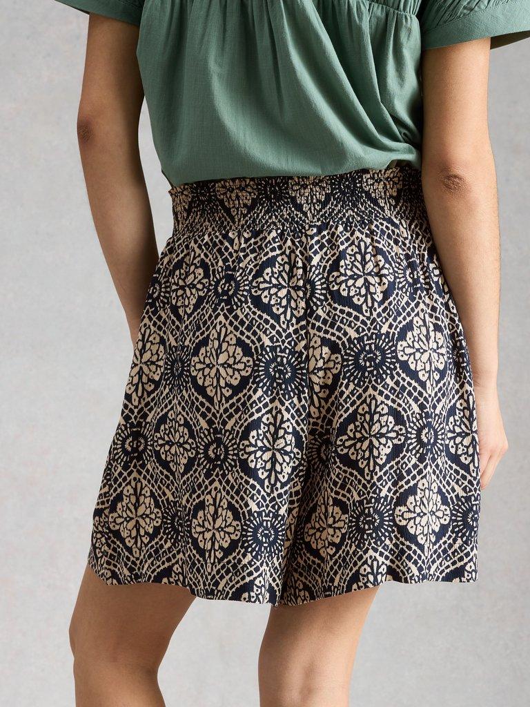 Shelly Crinkle Short in NAVY PR - MODEL BACK