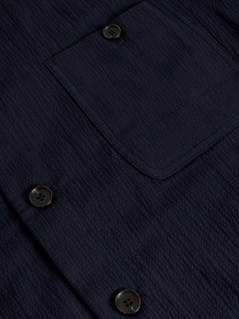 Falmouth Seersucker Jacket in DARK NAVY - FLAT DETAIL