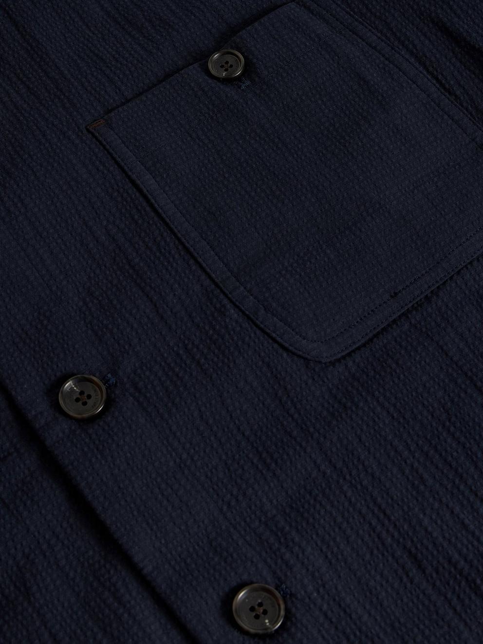 Falmouth Seersucker Jacket in DARK NAVY - FLAT DETAIL