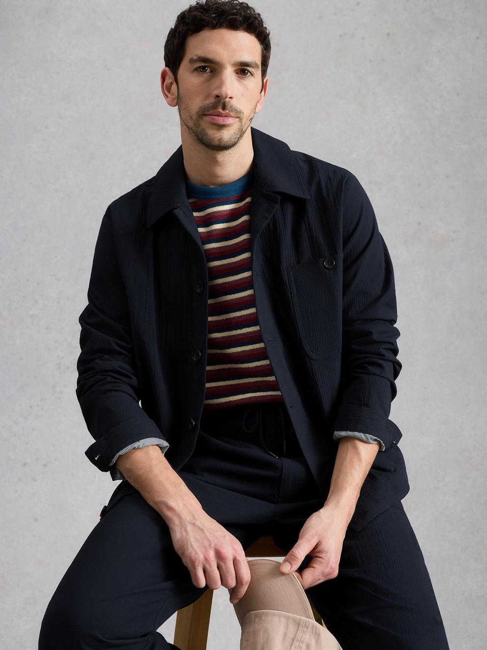 Falmouth Seersucker Jacket in DARK NAVY - LIFESTYLE