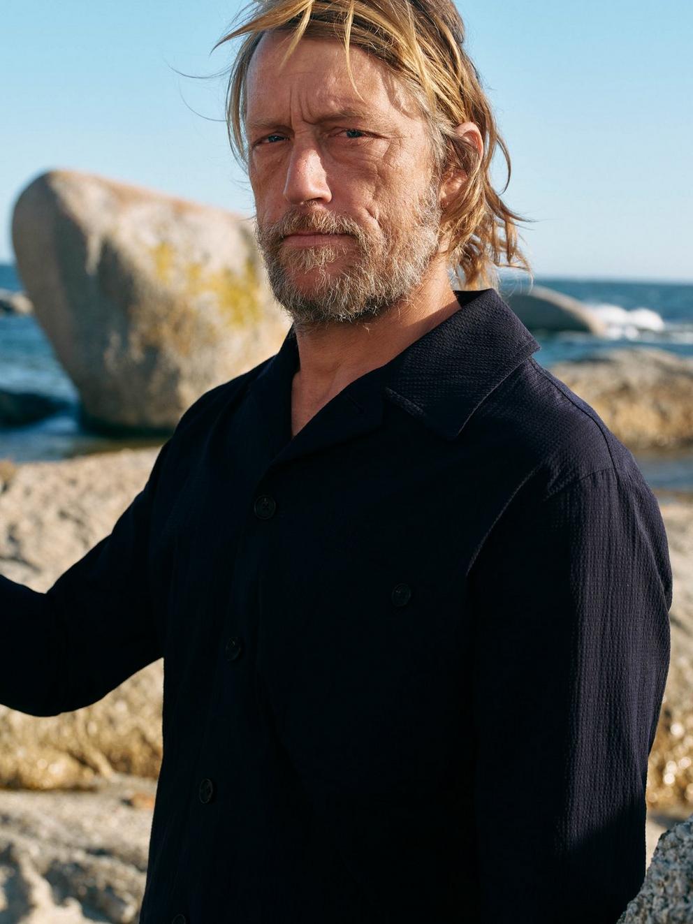 Falmouth Seersucker Jacket in DARK NAVY - MIXED