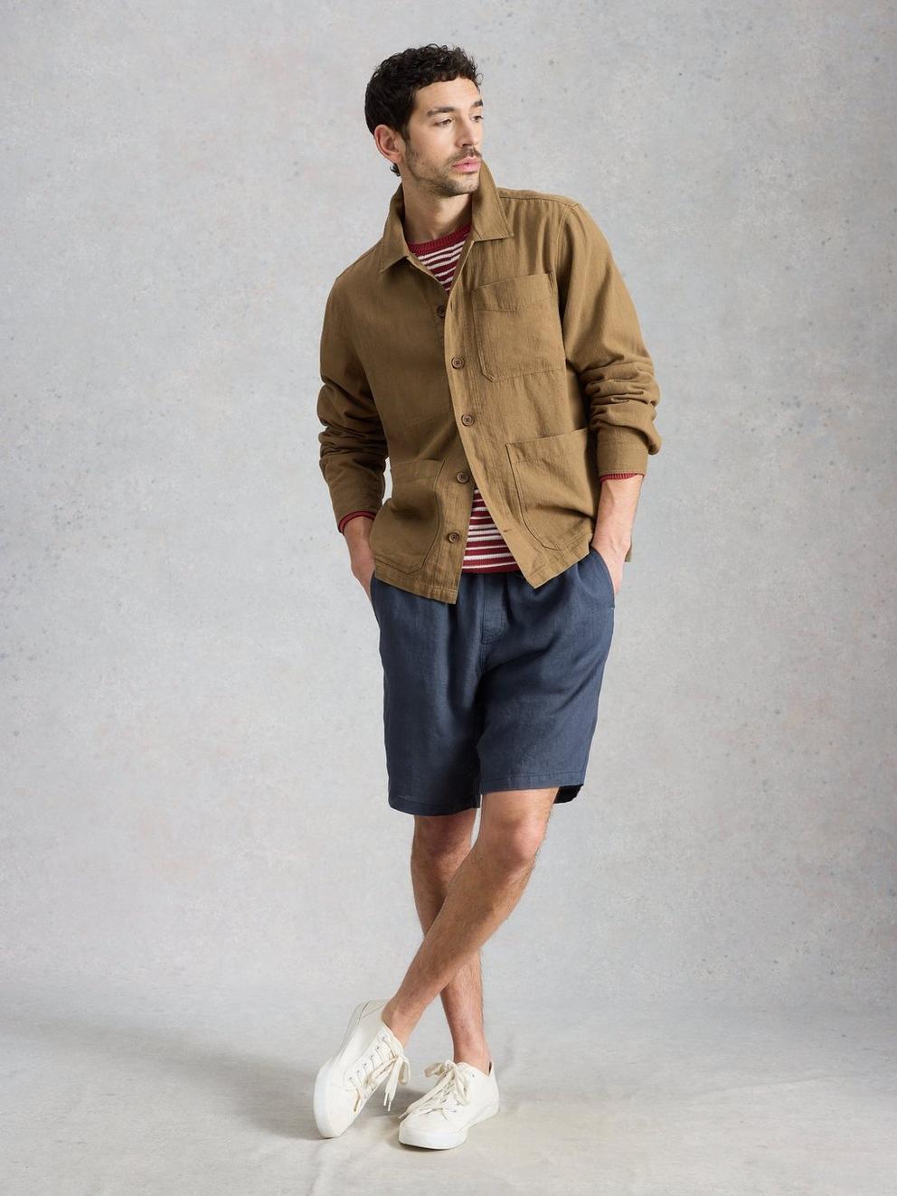 Westgate Linen Blend Jacket in KHAKI GRN - LIFESTYLE