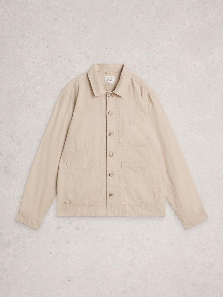 Westgate Linen Blend Jacket in LIGHT TAN - FLAT FRONT
