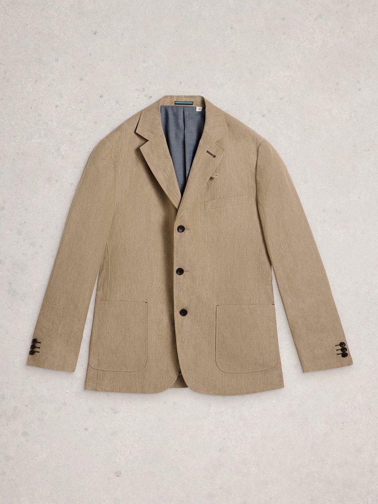 Swinton Linen Blazer in LGT NAT - FLAT FRONT