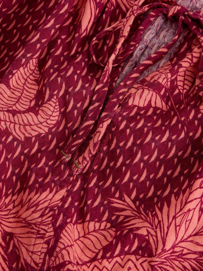 Marley Linen Blend Tie Vest in PINK PR - FLAT DETAIL