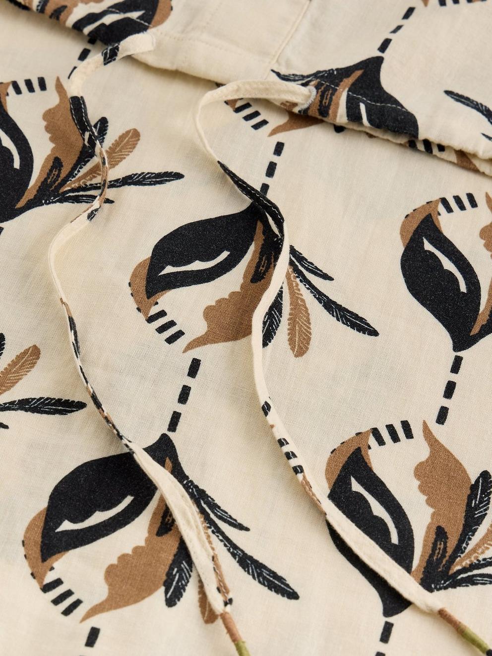 Nicole Linen Blend Sleeveless Top in IVORY PR - FLAT DETAIL