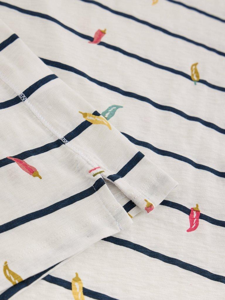 Lana Organic Cotton Top in PINK MLT - FLAT DETAIL