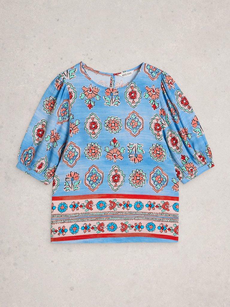 Alexa Shell Top in BLUE PR - FLAT FRONT