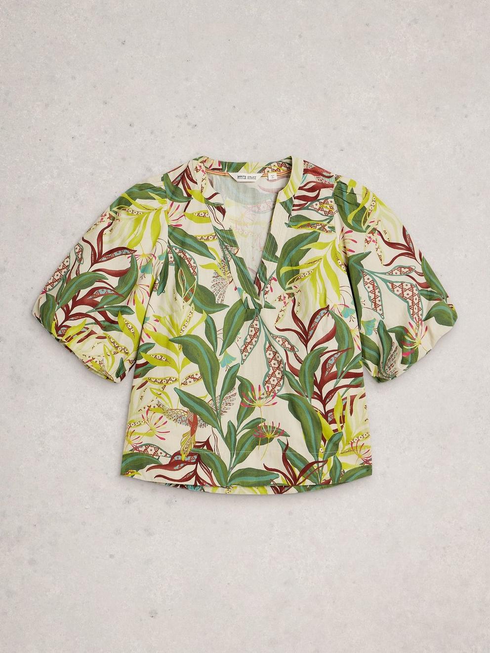 Bex Cotton Top in IVORY PR - FLAT FRONT