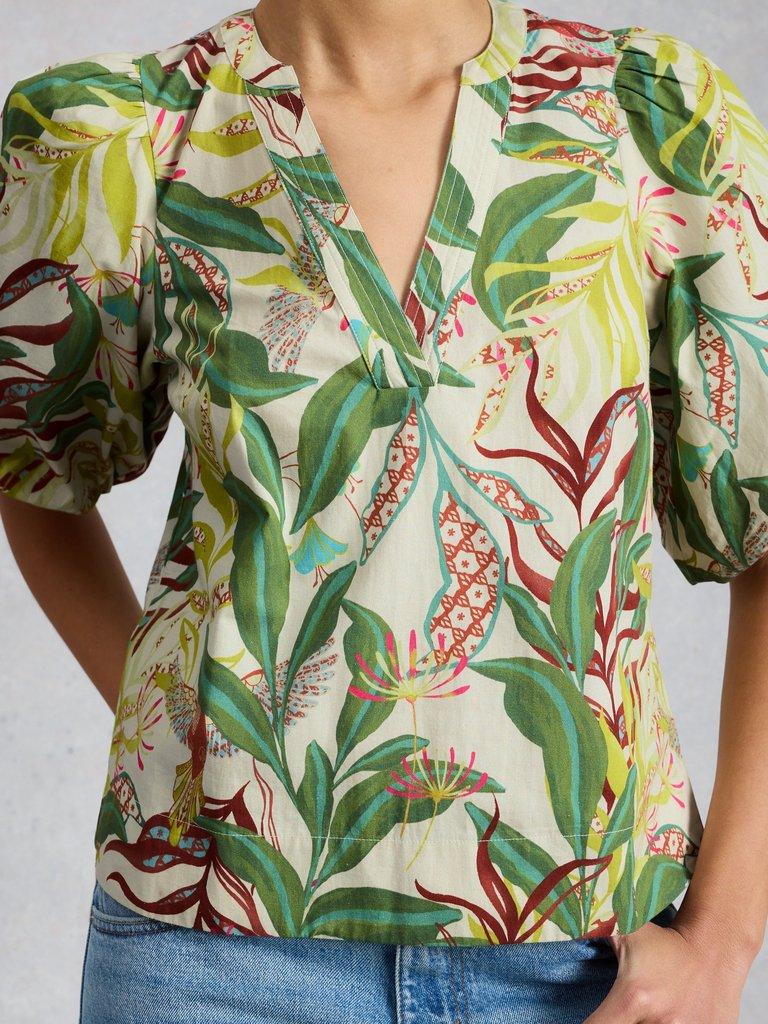 Bex Cotton Top in IVORY PR - MODEL DETAIL