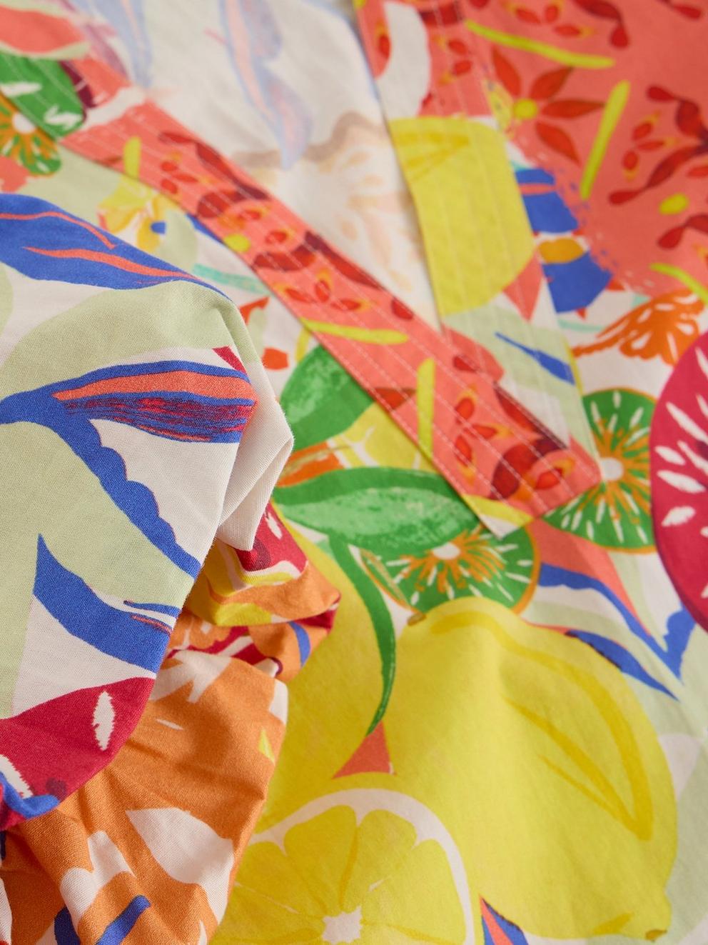 Bex Cotton Top in YELLOW MLT - FLAT DETAIL