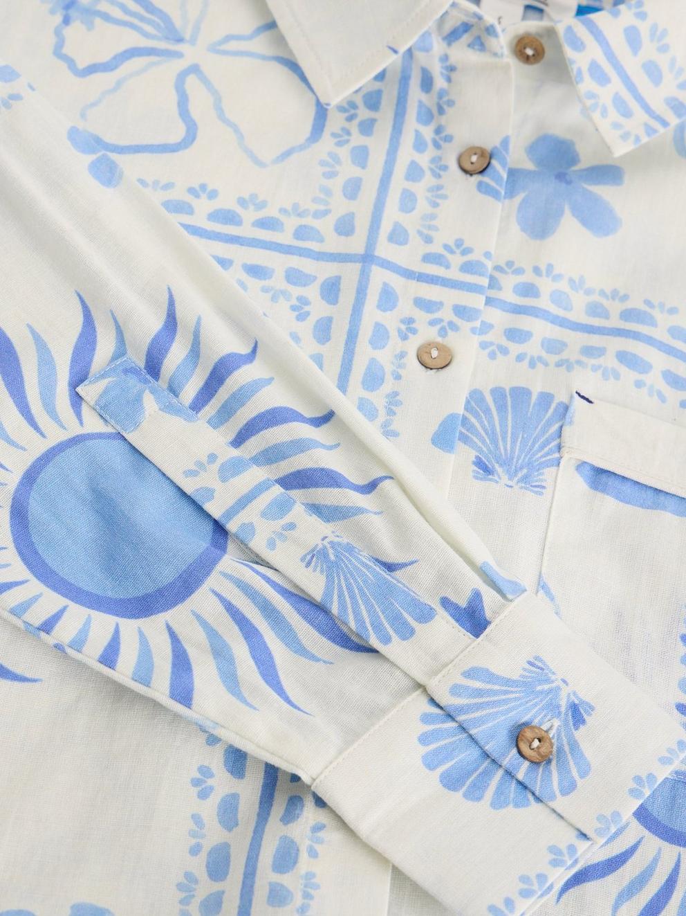 Penny Beach Shirt in IVORY PR - FLAT DETAIL