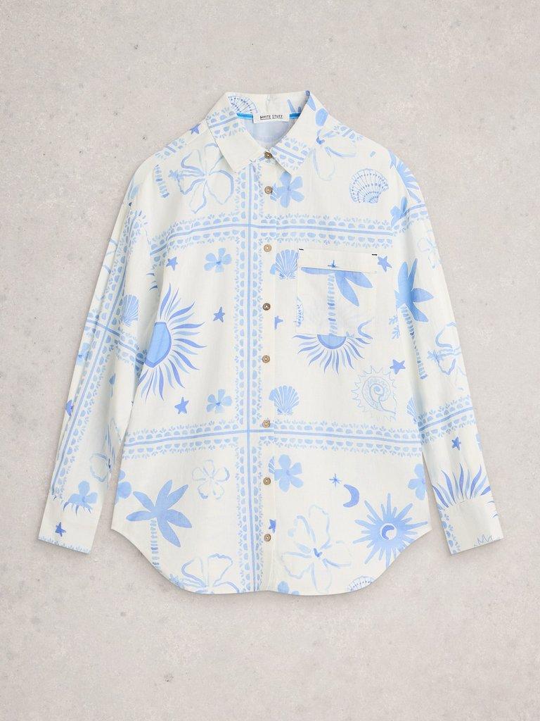 Penny Beach Shirt in IVORY PR - FLAT FRONT