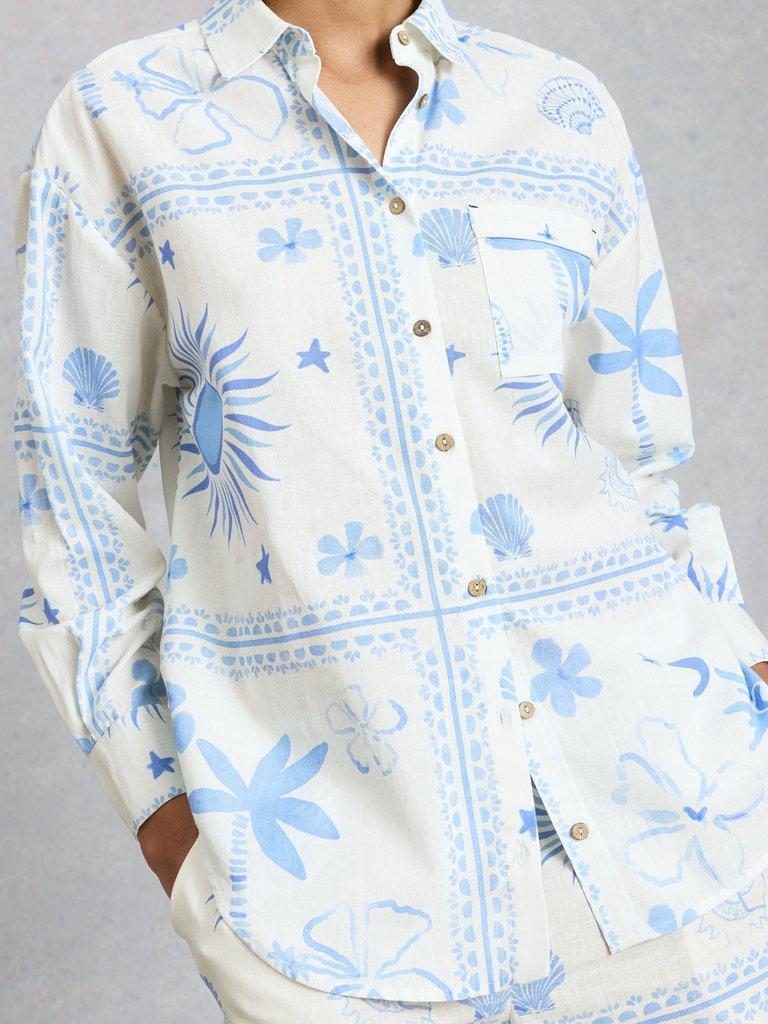 Penny Beach Shirt in IVORY PR - MODEL DETAIL