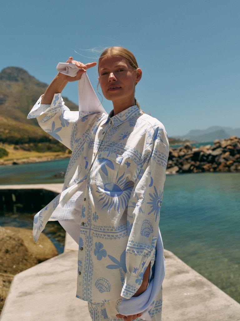 Penny Beach Shirt in IVORY PR - MIXED