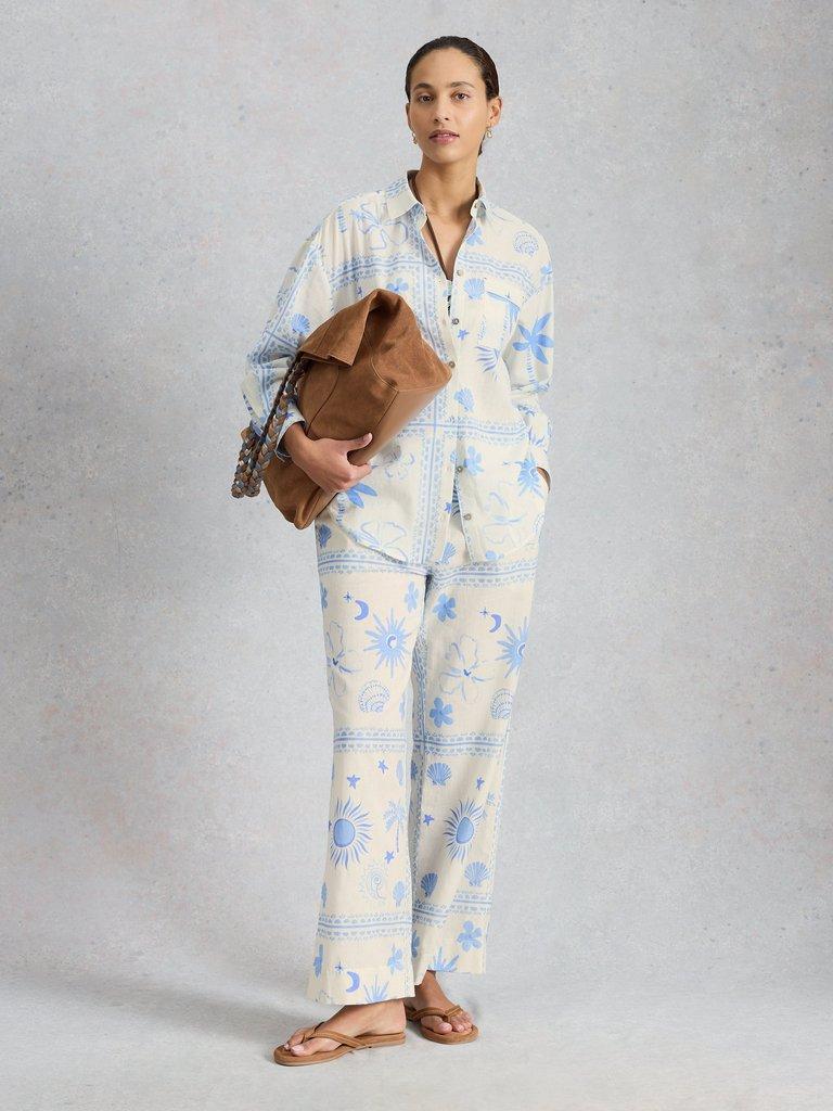Penny Beach Trouser in IVORY PR - MODEL FRONT