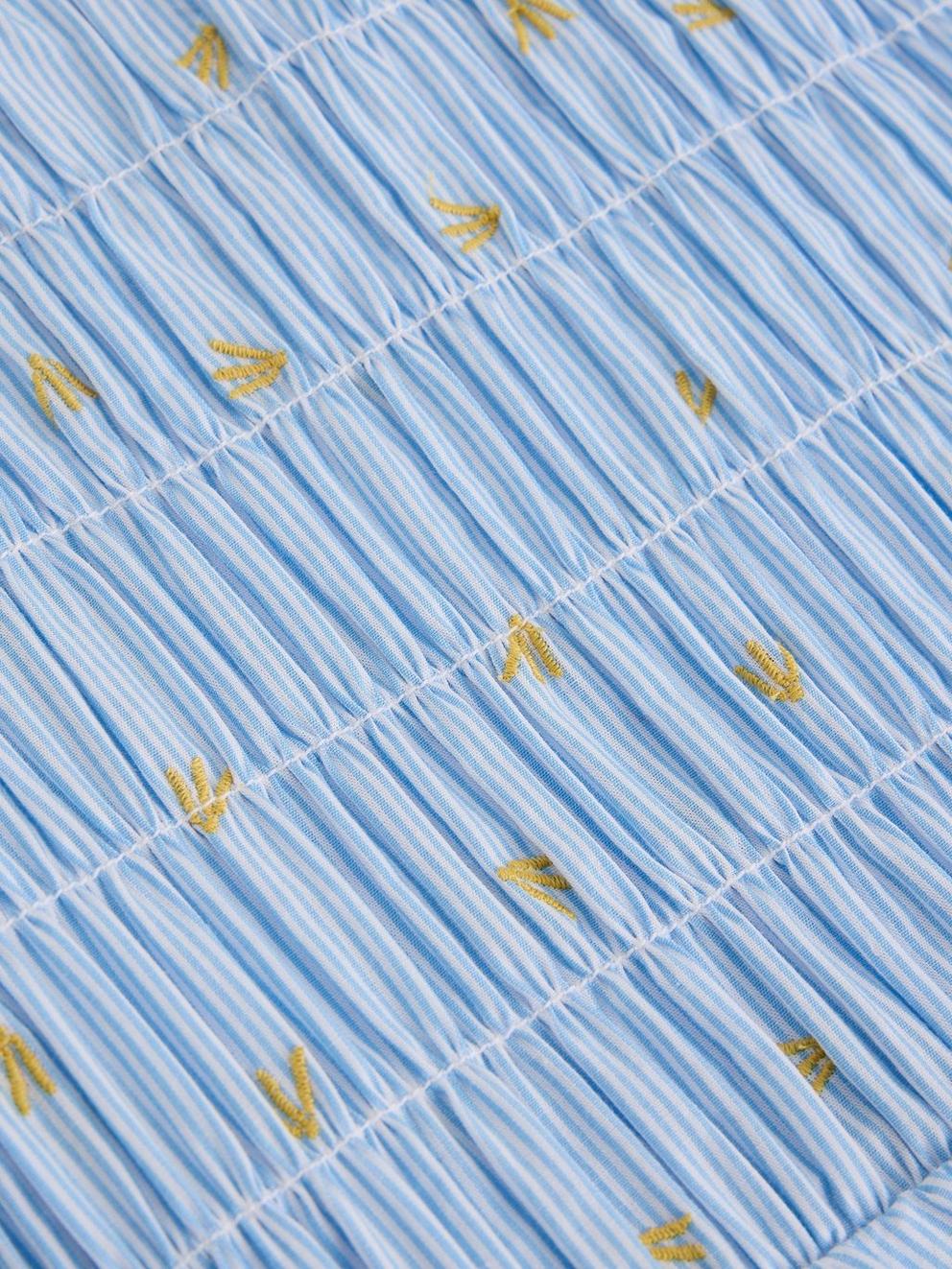 Tammie Organic Cotton Shirt in BLUE MLT - FLAT DETAIL