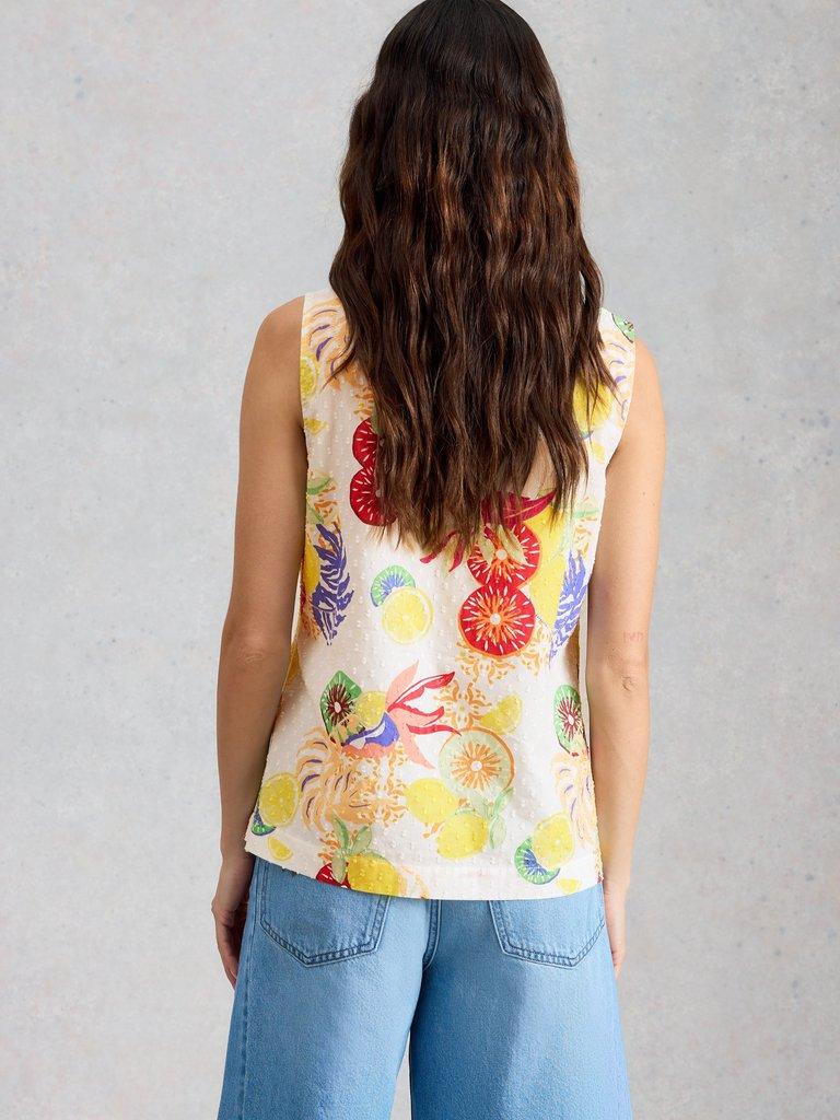 Paradise Organic Cotton Vest in IVORY PR - MODEL BACK