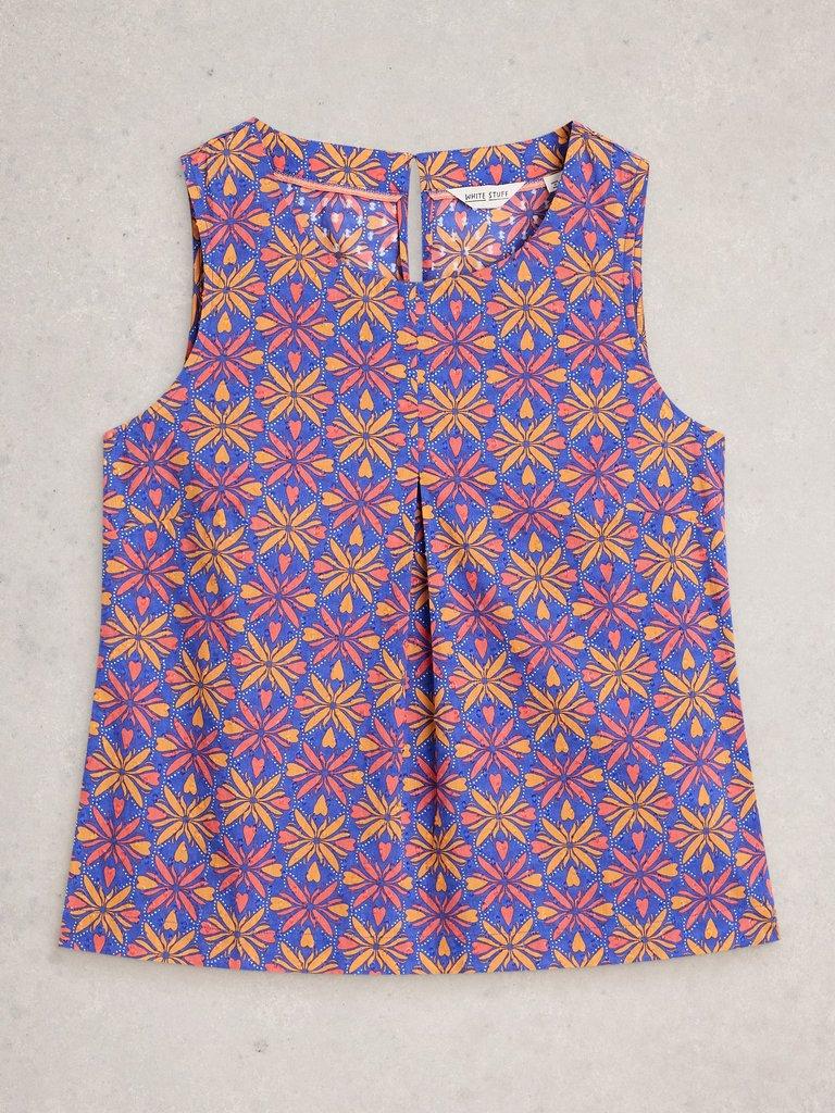 Paradise Organic Cotton Vest in PINK MLT - FLAT FRONT