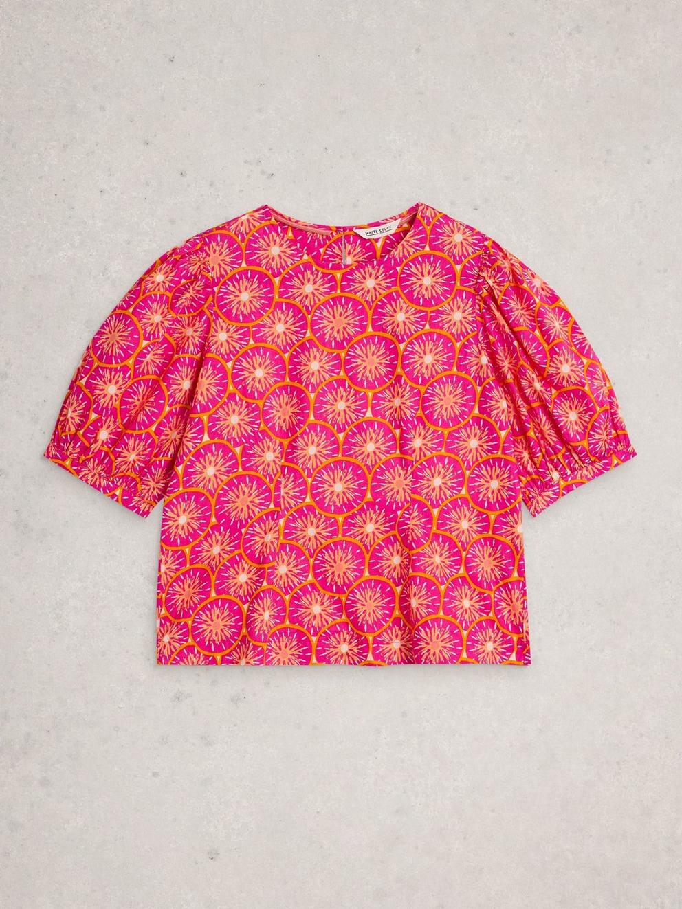 Natalie Shell Top in PINK PR - FLAT FRONT